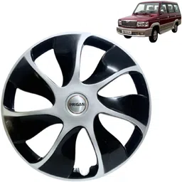 Qualis Urban Silver Black 14 INCH Wheel Cover For Toyota Qualis-image-39