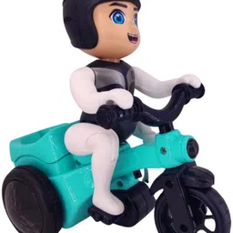 mishavivek Electric Stunt Tricycle for Kids | 360° Rotating Bicycle | Battery Operated With 4D Lights, Dancing Bump & Go Action | Fun Ride-On Toy for Boys & Girls Tricycle image 4