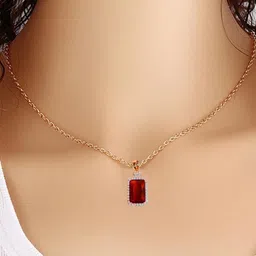 de-ultimate AD Nug Studed I Love You Rose-Gold Ractangle Red Emerald Diamond Pendant Locket Stainless Steel Pendant-picture-26