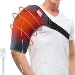 vinsu USB Electric Heated Shoulder Pad for Pain Relief, Therapy & Relaxation Shoulder Support-picture-16