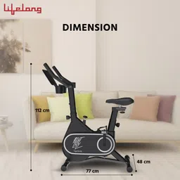 lifelong LLSBB50 Fit Pro Spin Fitness Upright Stationary Exercise Bike image 4