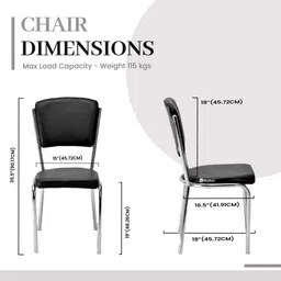 apple furniture Comfortable Home Office Hotel without Arm chair Made Steel Frame Leatherette Office Visitor Chair image 3