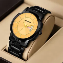 provogue Day and Date Display Analog Watch- For Men PRV-232-Gold-picture-48