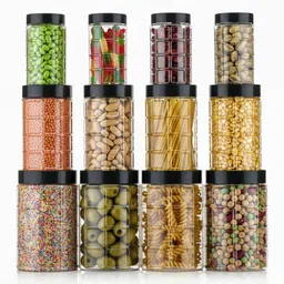 shivayecomm Plastic Grocery Container - 1200 ml, 650 ml, 350 ml-picture-42