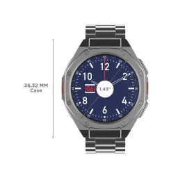 boAt Enigma X600 Smartwatch with Bluetooth Calling (42mm, AMOLED Display, IP68 Water Resistant, Classic Silver Strap) image 3