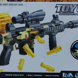 omtoys Large M416 Electric Shell Throwing Soft Gun Manual Automatic Integrated Darts & Plastic Bullets image 5