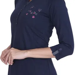 topten Women Solid Cotton Blend Straight Kurta image 3