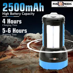 pick ur needs Rechargeable 50W 2 In 1 Long Range Torch Light With Side Extra Bright Tube LED Torch image 2