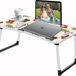 hf harsh fashion Study Table for Students Foldable, Portable & Lightweight Mini Table For Reading Wood Portable Laptop Table-picture-19