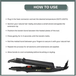 lemodish Fusion Connector Tool for I-Tip & U-Tip Extensions | Pro Bonding Wand 220V Hair Accessory Set image 4