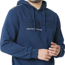 spykar Men Full Sleeve Solid Hooded Sweatshirt image 3
