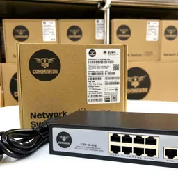 commando Scout 8+2 Port 130W Full PoE+ Switch w/ 2GigE Uplinks E300-8P+2GE Plug and Play 8 Ports 1000 Mbps Unmanaged Network Switch image 2