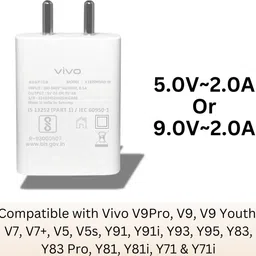 vivo 15 W Quick Charge 2 A Wall Charger for Mobile with Detachable Cable image 4