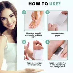 generic Weight Loss 1 Box Organic Health Foot Patch (Patch++) Remove Toxins Ginger Foot Detox Pads For Foot And Body Cleansing -5 Pair Packet (10 pcs) image 5