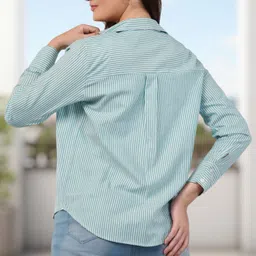 eversoft flow Women Regular Fit Striped Casual Shirt image 2