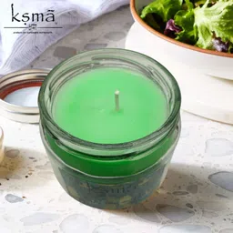 ksma Glass Jar Candle Home Decor Diwali Decoration Candles 48 Hours Long Lasting Candle image 3