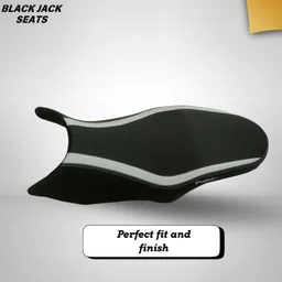 blackjackseats FZ-S Version 4.0 Premium Strip Design Seat cover with 6 mm high density foam Single Bike Seat Cover For Yamaha FZ-S image 3