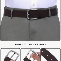 killer Men Casual, Evening, Formal, Party Brown Texas Leatherite Belt image 4