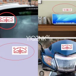 bharat secure web Hare Ka Sahara Baba Shyam Hamara Sticker for Bike/Car/Office(Size 11.4cm x 5 cm) Pack of 5 image 4