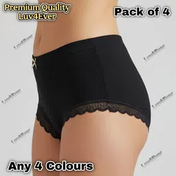 dy trader Pack of 4 Women Hipster Multicolor Panty image 3