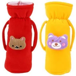 mw prints Soft Plush Baby Bottle Cover for Feeders Set of 2 Cover Handle on Both Side image 1