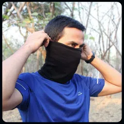 kingsway Black Bike Face Mask for Men & Women-picture-30