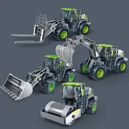 Bulldozer Excavator Pack 4 Set Unbreakable Construction DZE-image-28