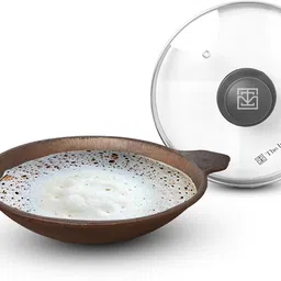 the indus valley Super Smooth Cast Iron Appam Pan with Glass Lid - 8.7 inch Appachatty with Lid 0 L capacity 22 cm diameter-picture-15