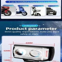 rorex LED Fog Lamp Unit for Hero, Honda, TVS, Yamaha, Royal Enfield, Suzuki, Bajaj, KTM, Universal For Car 3 Series, 5 Series, 6 Series image 4