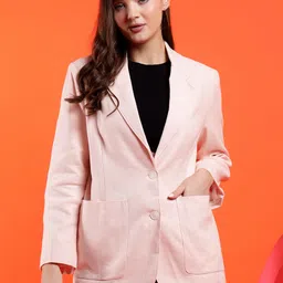 kotty Women Solid Single Breasted Casual Blazer-picture-26