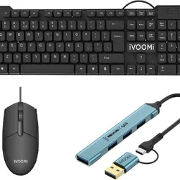 iVoomi Quest Plus Wired Keyboard + Pride Wired Mouse + Nexus 401 Type C / Usb Hub Combo Set-picture-10