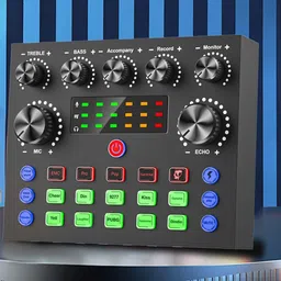 imaginea V8 Pro Audio Mixer |Live Sound Card | Audio Interface with Multiple DJ Mixer Digital Sound Mixer image 5