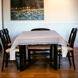 kashhtu Polyester 6 Seater Floral Table Cover image 2