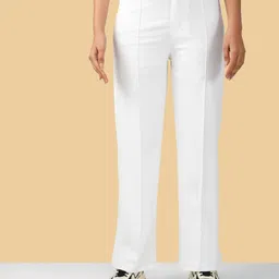 green-shade Women Regular Fit Maroon Lycra Blend Trousers image 4