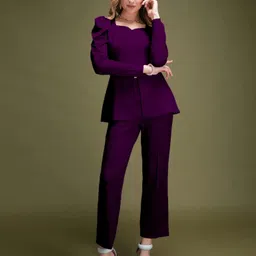 selvia Women A-line Purple Midi/Calf Length Dress image 1