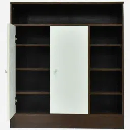 outkraft Okta Shoe Cabinet In Dark Agacia With Ceramic White image 5