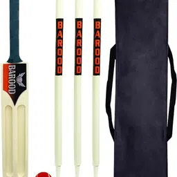 barood Cricket kit 1bat,1ball,1cover,2bails,3stumps size 4 schoop 2 Age(7 to 9)years Cricket Kit-picture-22