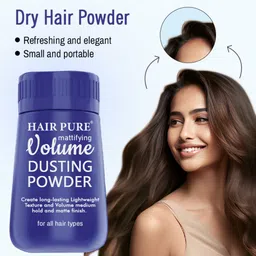 hair pure Volume Dusting Powder for Matte Finish, Non-Sticky, Styling Powder Hair Styler image 2