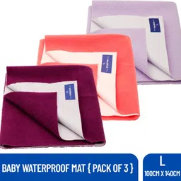 weewish Waterproof - Cotton, Fleece Dry Sheet - Reusable & Washable- (LARGE) - Pack of 3-picture-21