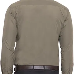 english navy Men Slim Fit Solid Spread Collar Formal Shirt image 4