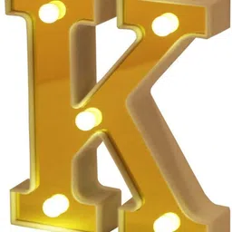 mansaa LED Marquee Letter Lights Sign, Alphabet LED Lights for Home Party Wedding Decoration - K Table Lamp image 1