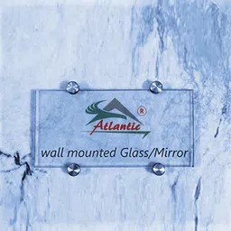 atlantic Fully Brass Half Round Mirror Glass Bracket Holder 8mm | Chrome Finish | Wall Mounted | Pack of 4 Piece Brass Glass Holder image 4