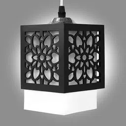 gojeeva Wooden Thali Lamp Style Lamp Creative Wood Pendant Light Lamp suitable for Living Room,Foyer,Bedroom,Hallway Pendants Ceiling Lamp image 3