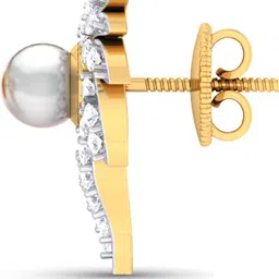 avsar AVE585YB Yellow Gold 14kt Cubic Zirconia Stud Earring image 4