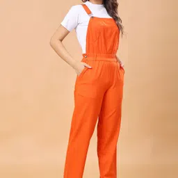 feyona Women Orange Dungaree image 5