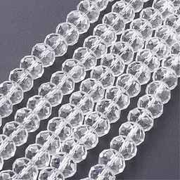 nanmaya 500 Pcs 8mm Shiny White Glass Crystal Beads for Jewellery Making, Craft image 4