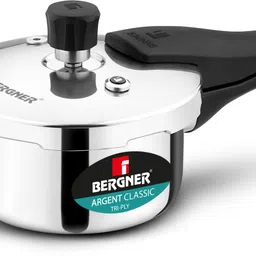 bergner Argent Classic Pressure Cooker 1L Triply | 1 L Induction Bottom Pressure Cooker image 1