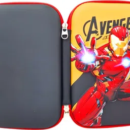 poksi Iron Man Printed Pencil Case | Durable School Pouch fo r Boys & Girls Art EVA Pencil Box image 2
