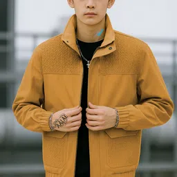 Men Solid Casual Jacket-image-62