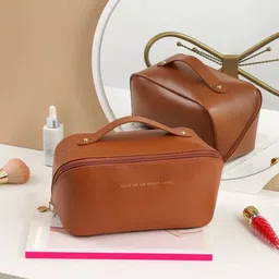 Women Brown Cosmetic Bag-image-17